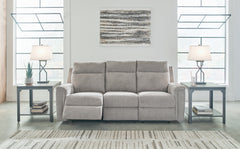 Tampa Furniture Outlet Lutz - Ashley Furniture - Barnsana Living Room - Reclining Power Sofa / Ash - 3320187