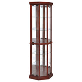 Tampa Furniture Outlet - Coaster - Appledale 6-shelf Corner Curio Display Cabinet Medium Brown - 3393