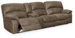 Tampa Furniture Outlet Lutz - Ashley Furniture - Segburg Sectional - 2-Piece Power Reclining Sectional Sofa / Driftwood - 34303S1