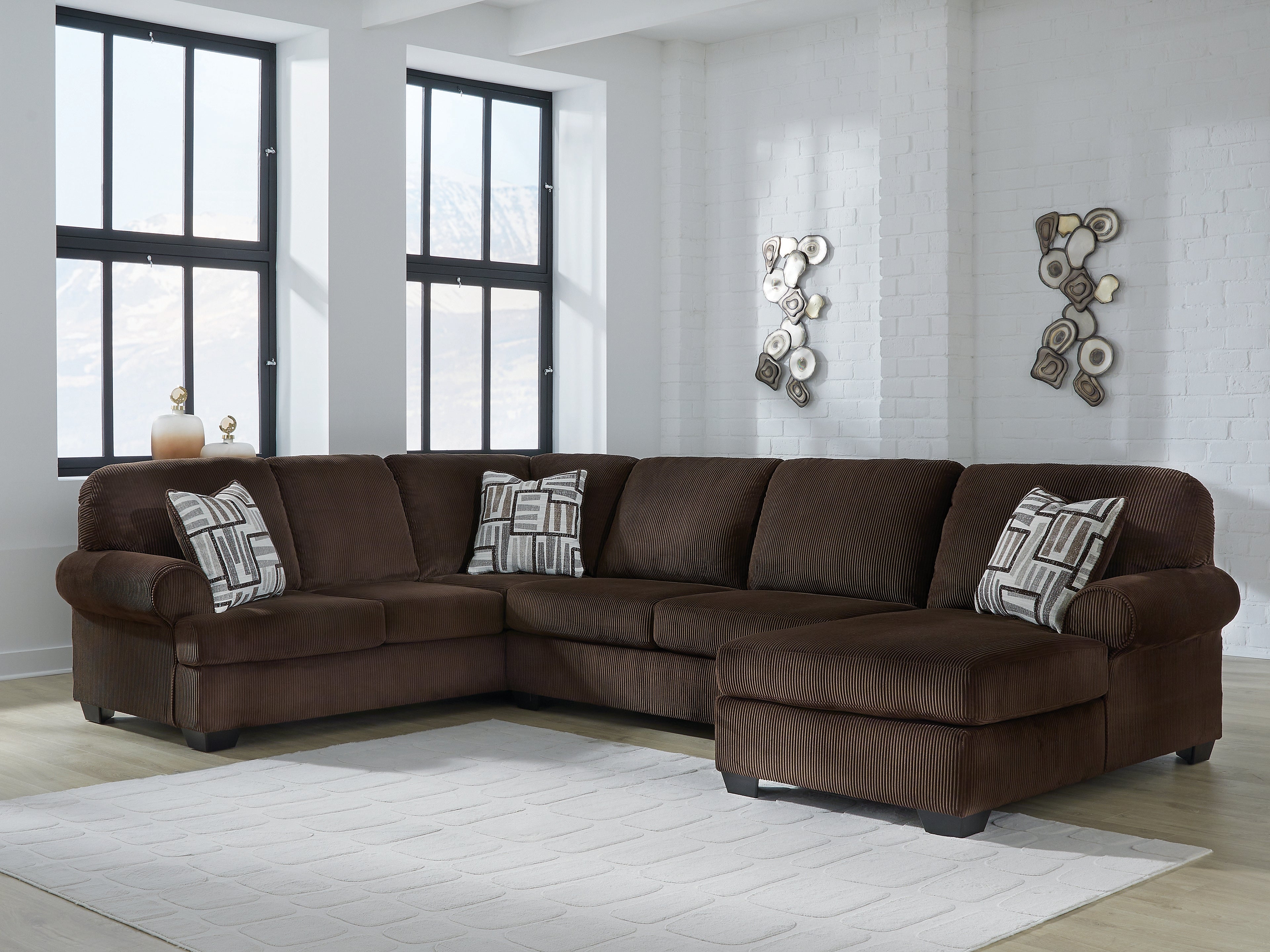 Tampa Furniture Outlet Lutz - Ashley Furniture - Kimlee Sectional - LAF 3-Piece Sectional with Chaise / Chocolate - PC35603S2