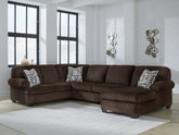 Tampa Furniture Outlet Lutz - Ashley Furniture - Kimlee Sectional - LAF 3-Piece Sectional with Chaise / Chocolate - PC35603S2
