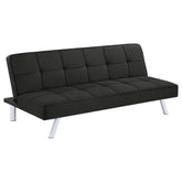 Tampa Furniture Outlet - Coaster - Joel Upholstered Tufted Convertible Sofa Bed Black - 360281
