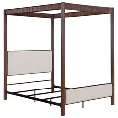 Tampa Furniture Outlet - Coaster - Zimmerlee 89-inch Metal Queen Canopy Bed Rust Brown - 360331Q