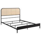 Tampa Furniture Outlet - Coaster - Amherst Radio Weave Rattan Metal Queen Bed Black - 360351Q