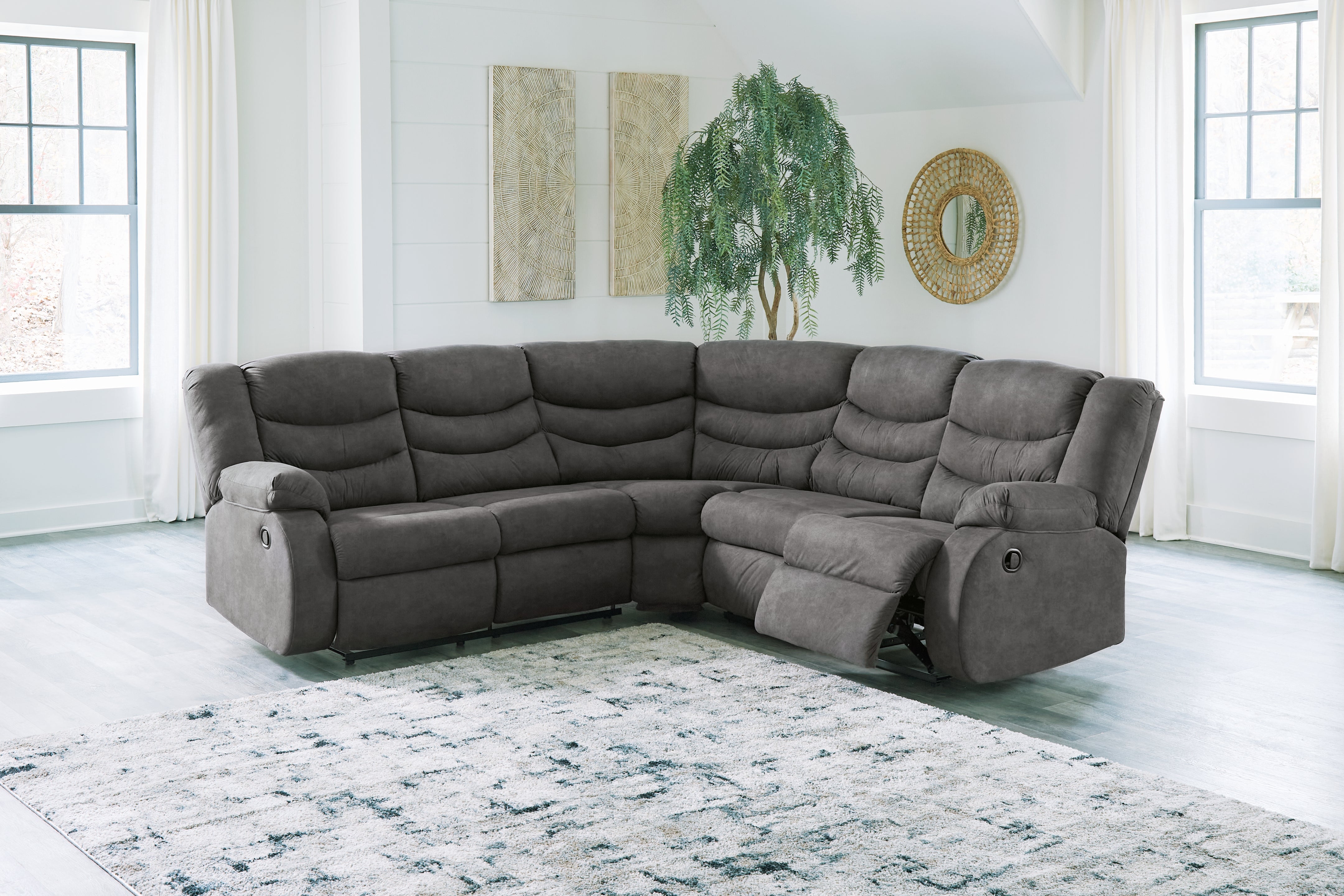 Tampa Furniture Outlet Lutz - Ashley Furniture - Partymate Sectional - 2-Piece Reclining Sectional / Slate - 36903S2