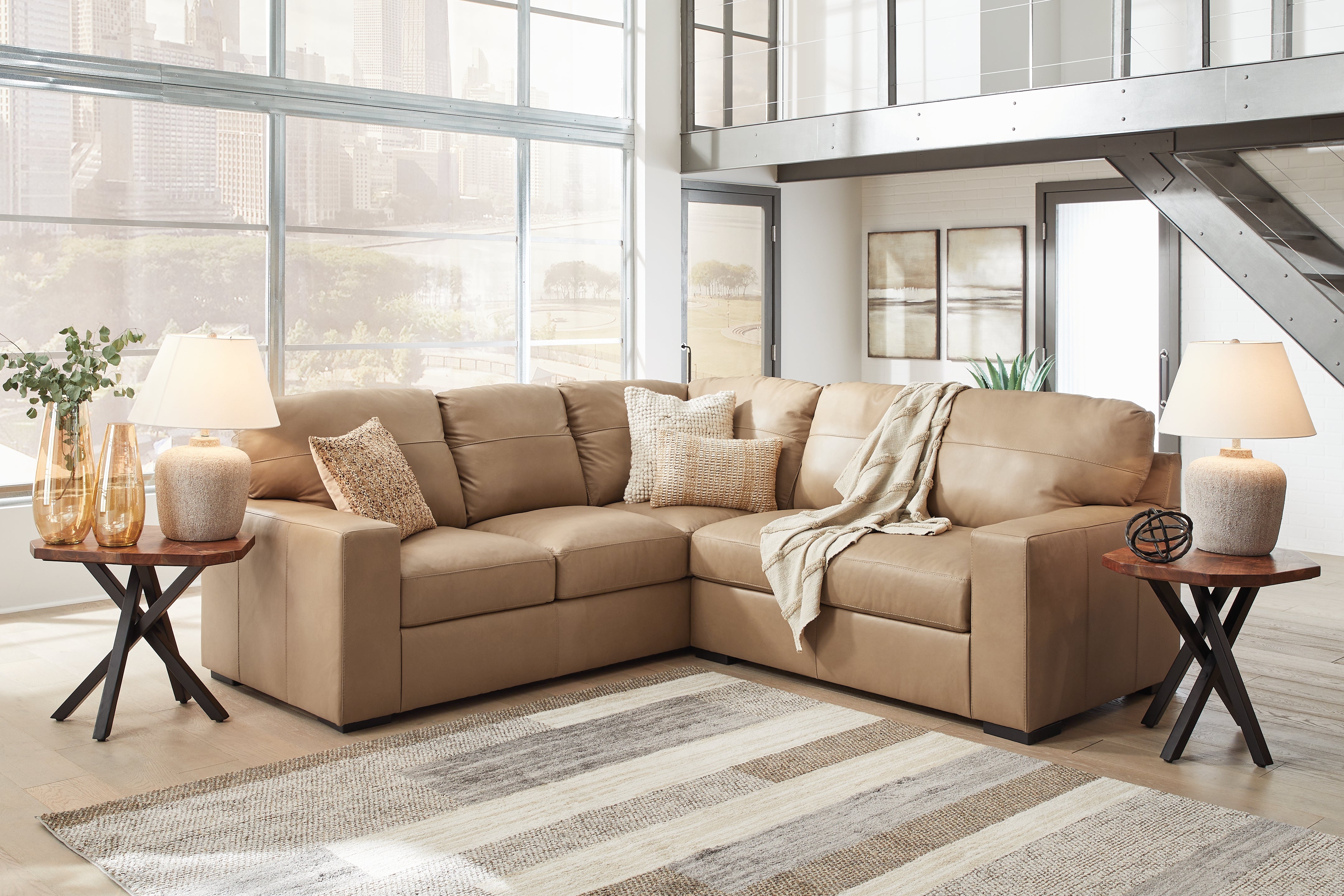 Tampa Furniture Outlet Lutz - Ashley Furniture - Bandon Sectional - LAF 2-Piece Sectional / Toffee - 38006S1