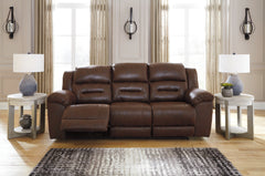 Tampa Furniture Outlet Lutz - Ashley Furniture - Stoneland Living Room - Reclining Sofa / Chocolate - 3990488
