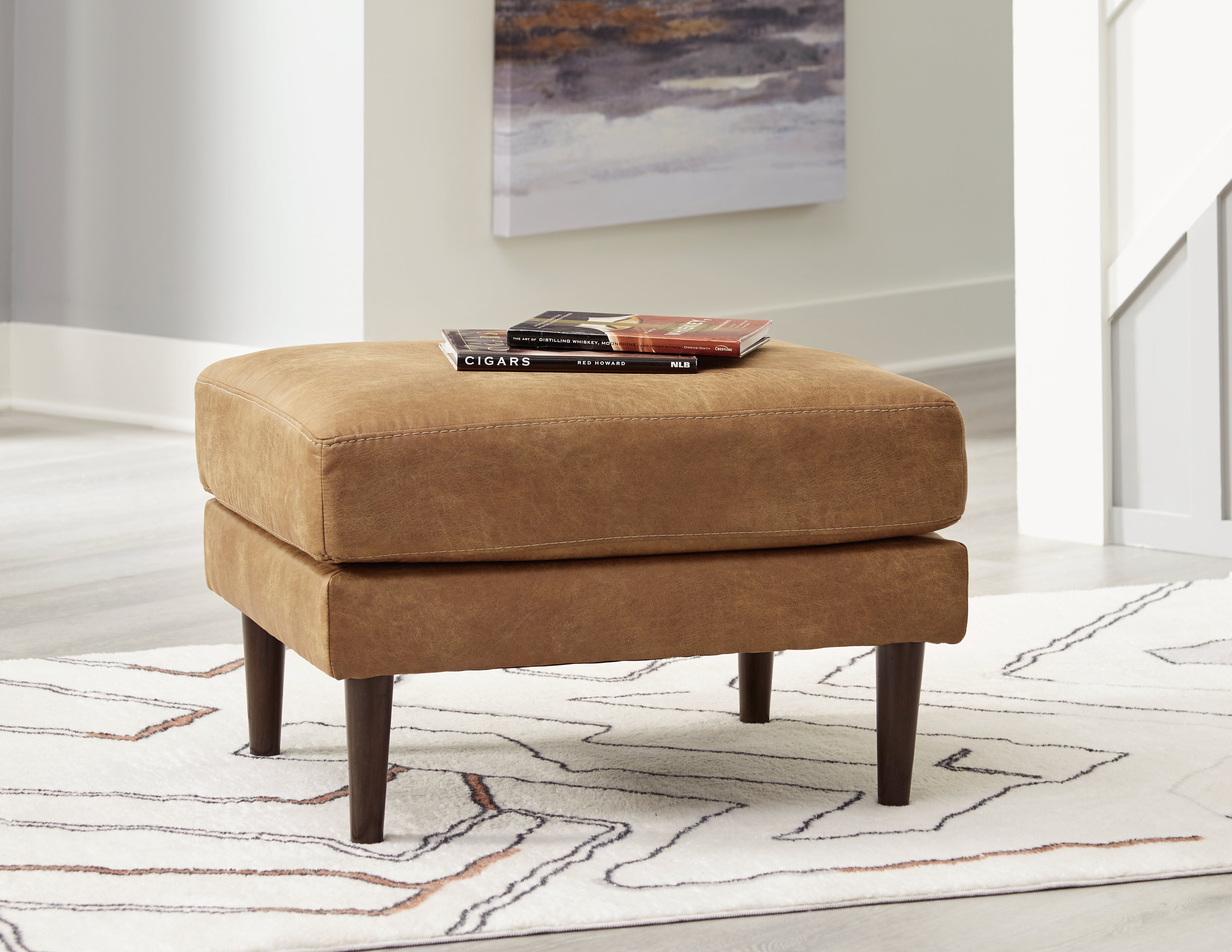 Tampa Furniture Outlet Lutz - Ashley Furniture - Telora Living Room - Ottoman / Caramel - 4100214