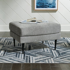 Tampa Furniture Outlet Lutz - Ashley Furniture - Hazela Living Room - Ottoman / Charcoal - 4110214