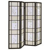 Tampa Furniture Outlet - Coaster - Catabella 4-Panel Room Divider Folding Shoji Screen Floral - 4407