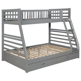 Tampa Furniture Outlet - Coaster - Ashton 2-drawer Wood Twin Over Full Bunk Bed Grey - 460182