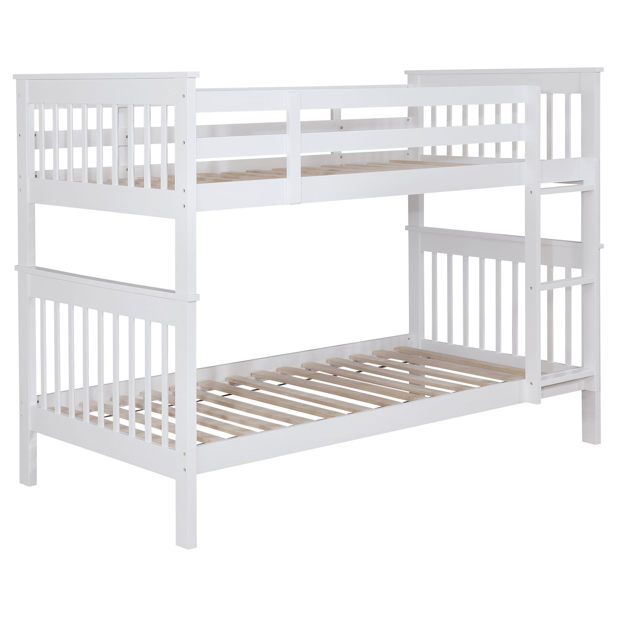 Tampa Furniture Outlet - Coaster - Chapman Wood Twin Over Twin Bunk Bed White - 460244N