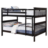 Tampa Furniture Outlet - Coaster - Chapman Wood Full Over Full Bunk Bed Black - 460359