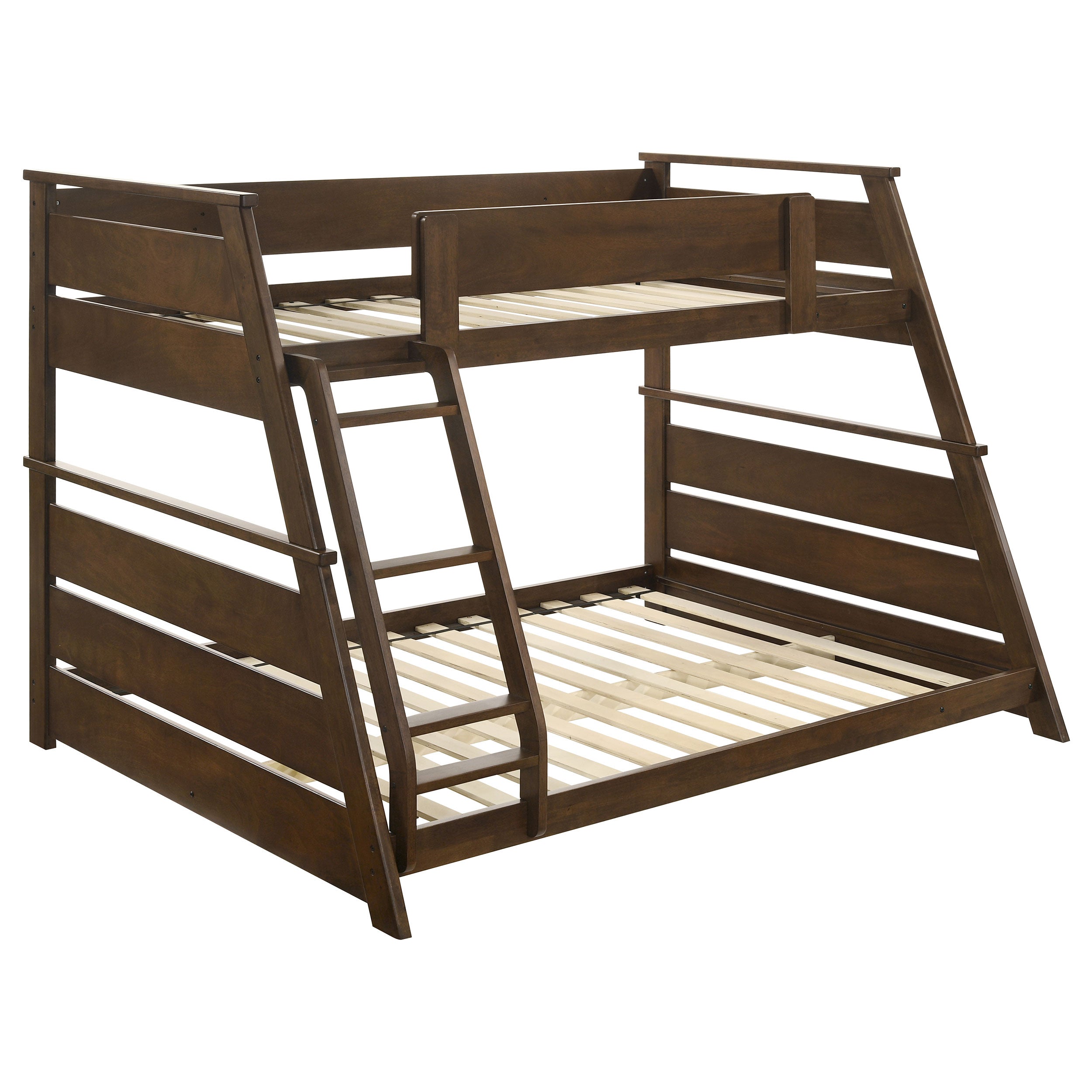Tampa Furniture Outlet - Coaster - Holden Wood Veneer Twin Over Full Bunk Bed Walnut - 460593