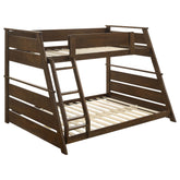 Tampa Furniture Outlet - Coaster - Holden Wood Veneer Twin Over Full Bunk Bed Walnut - 460593