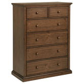 Tampa Furniture Outlet - Coaster - Sumerlin 6-drawer Bedroom Chest of Drawers Medium Brown - 460595WAL