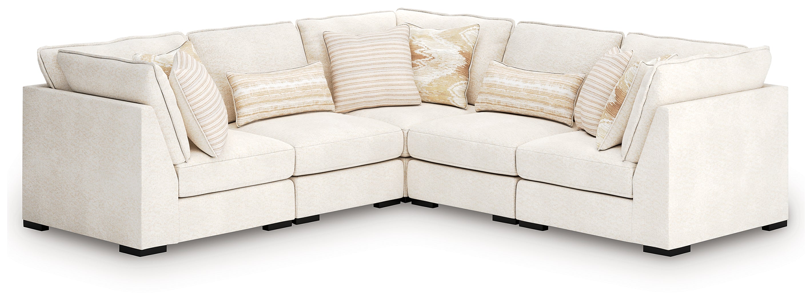Tampa Furniture Outlet Lutz - Ashley Furniture - Donelson Creek Sectional - 5-Piece Sectional / Vanilla - 48002S1