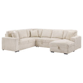 Tampa Furniture Outlet - Coaster - Devonshire Sleeper Sectional Sofa Storage Chaise Camel - 501205