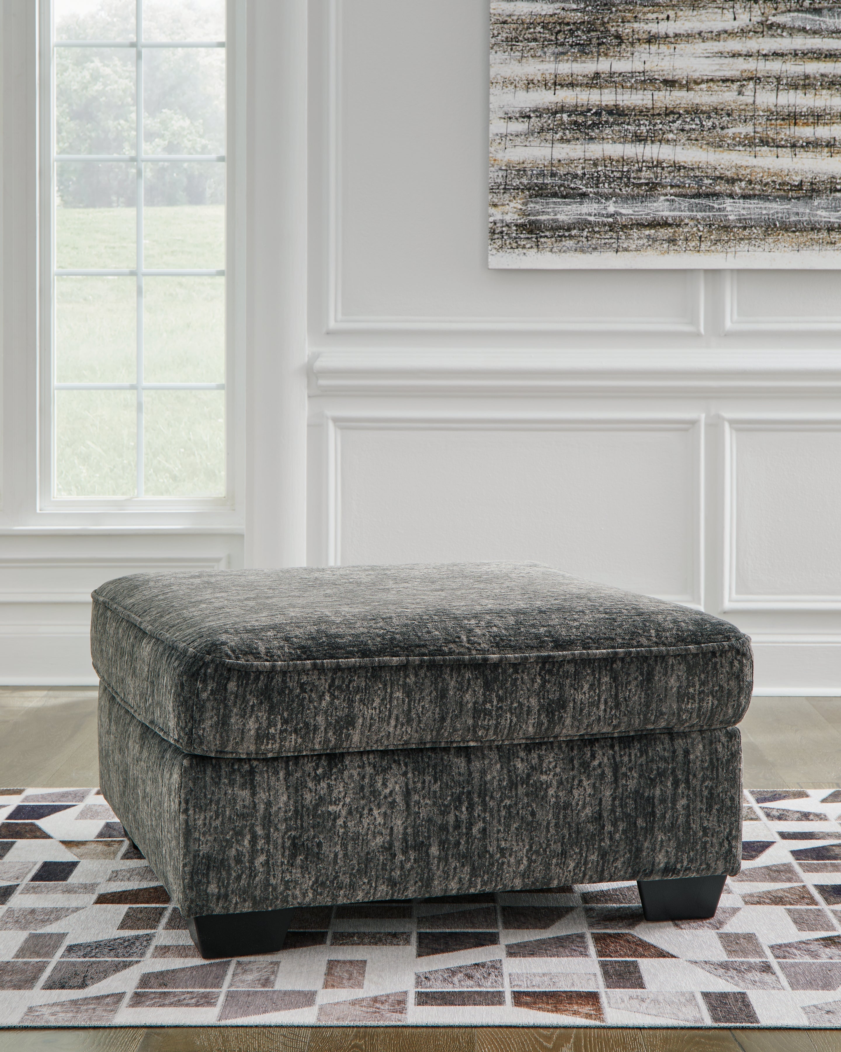 Tampa Furniture Outlet Lutz - Ashley Furniture - Lonoke Living Room - Oversized Accent Ottoman / Gunmetal - 5050408