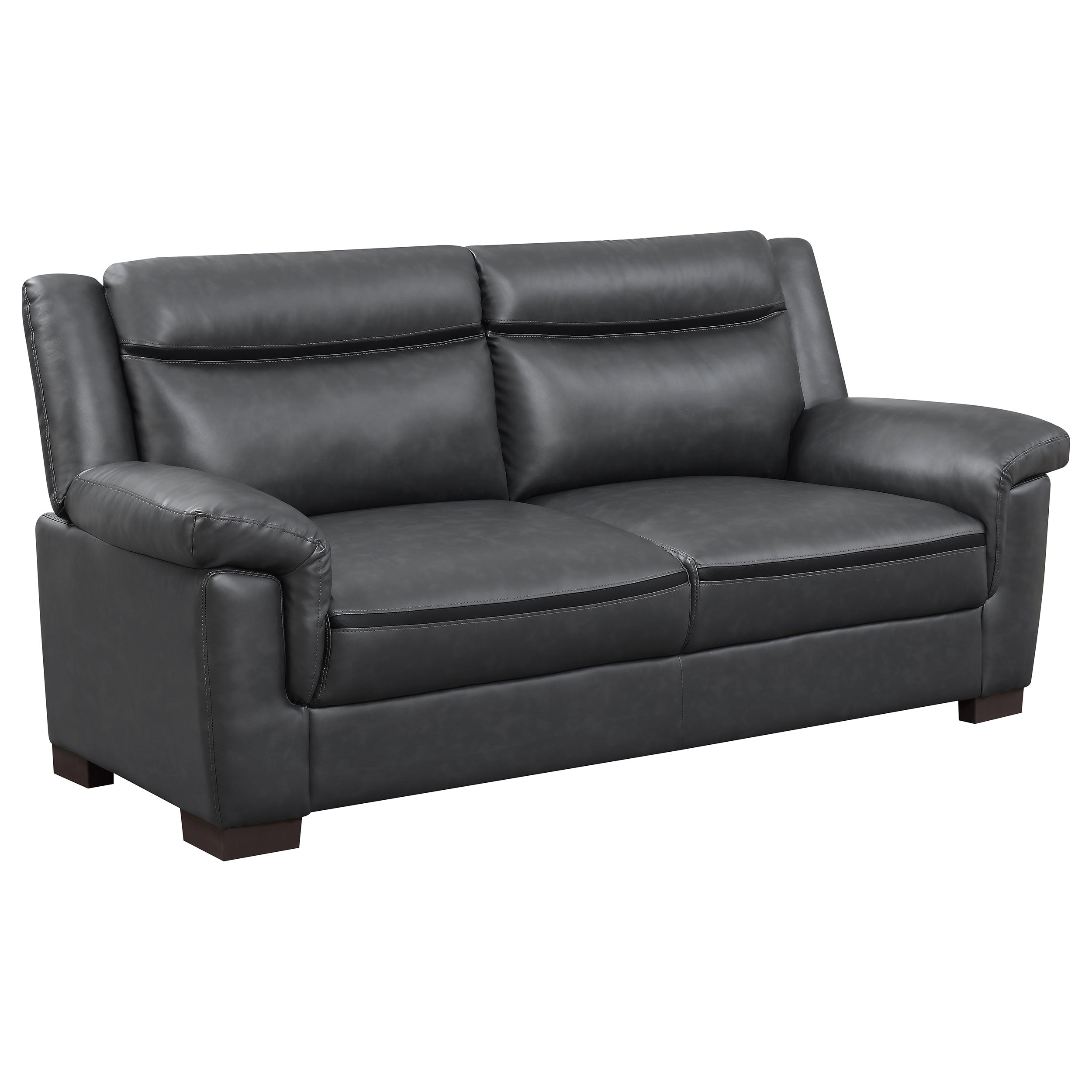 Tampa Furniture Outlet - Coaster - Arabella Upholstered Padded Arm Sofa Grey - 506591
