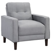 Tampa Furniture Outlet - Coaster - Bowen Upholstered Track Arm Tufted Accent Chair Grey - 506783
