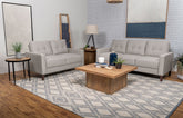 Tampa Furniture Outlet - Coaster - Bowen 2-piece Upholstered Track Arm Tufted Sofa Set Beige - 506785-S2