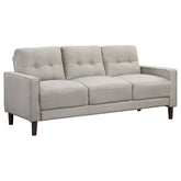 Tampa Furniture Outlet - Coaster - Bowen Upholstered Track Arm Tufted Sofa Beige - 506785