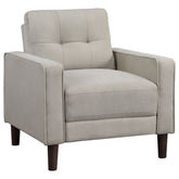 Tampa Furniture Outlet - Coaster - Bowen Upholstered Track Arm Tufted Accent Chair Beige - 506787