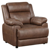 Tampa Furniture Outlet - Coaster - Ellington Upholstered Padded Arm Accent Chair Dark Brown - 508283