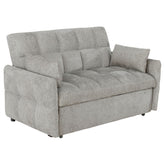 Tampa Furniture Outlet - Coaster - Cotswold Upholstered Convertible Sleeper Sofa Bed Light Grey - 508307