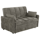 Tampa Furniture Outlet - Coaster - Cotswold Upholstered Convertible Sleeper Sofa Bed Dark Grey - 508308