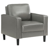 Tampa Furniture Outlet - Coaster - Ruth Upholstered Track Arm Accent Chair Grey - 508367