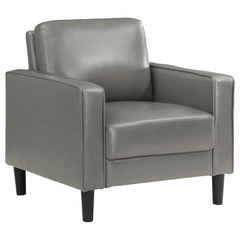 Tampa Furniture Outlet - Coaster - Ruth Upholstered Track Arm Accent Chair Grey - 508367