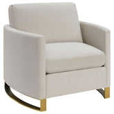 Tampa Furniture Outlet - Coaster - Corliss Upholstered Curved Track Arm Chair Beige - 508823