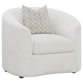Tampa Furniture Outlet - Coaster - Rainn Boucle Upholstered Sloped Arm Accent Chair Latte - 509173