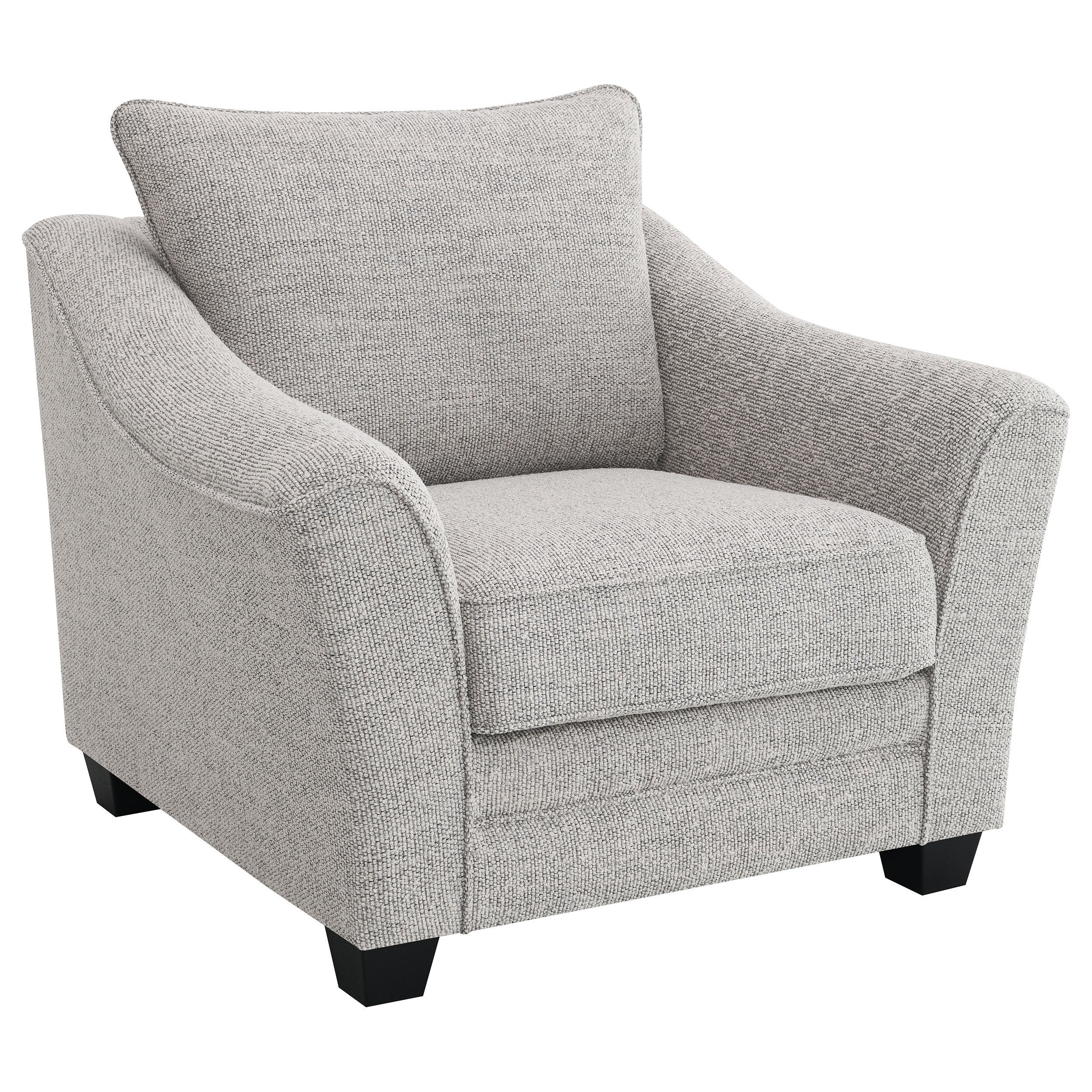 Tampa Furniture Outlet - Coaster - Tomkins Boucle Upholstered Chair Light Grey - 509673