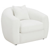 Tampa Furniture Outlet - Coaster - Isabella Faux Sheepskin Upholstered Accent Chair Natural - 509873