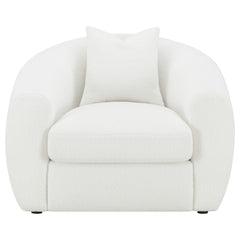Isabella Faux Sheepskin Upholstered Accent Chair Natural