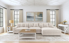 Tampa Furniture Outlet - Coaster - Blaine Upholstered Reversible Chaise Sectional Sofa Sand - 509899-SET