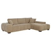 Tampa Furniture Outlet - Coaster - Octavia Upholstered Sectional Chaise Sofa Camel - 509961