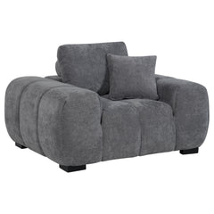 Tampa Furniture Outlet - Coaster - Octavia Upholstered Track Arm Accent Chair Charcoal Grey - 509967