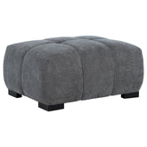 Tampa Furniture Outlet - Coaster - Octavia Upholstered Rectangular Ottoman Charcoal Grey - 509968