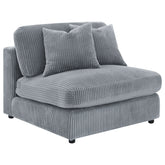 Tampa Furniture Outlet - Coaster - Blaine Upholstered Armless Chair Fog - 509997