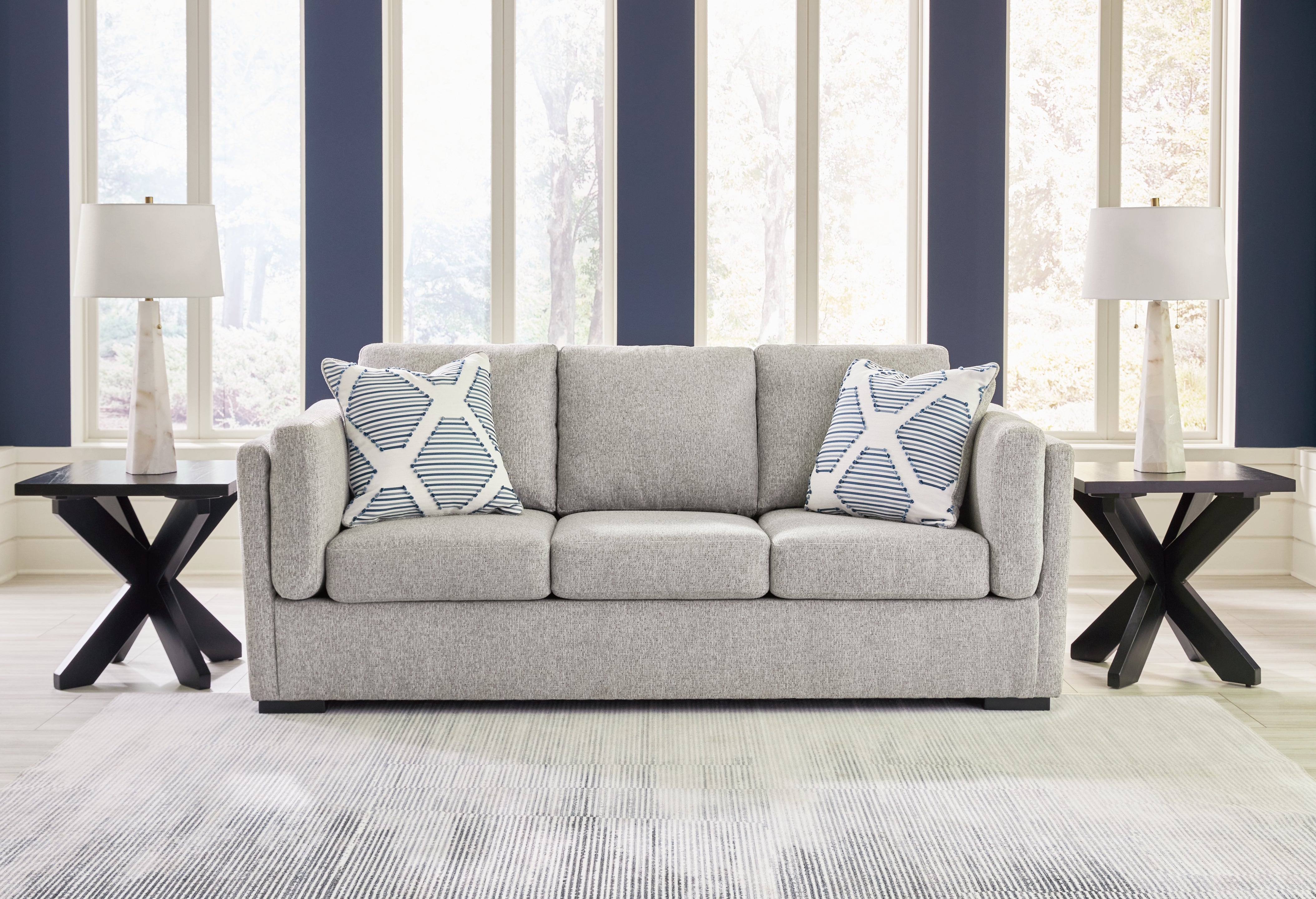Tampa Furniture Outlet Lutz - Ashley Furniture - Evansley Living Room - Sofa / Pewter - 5450338