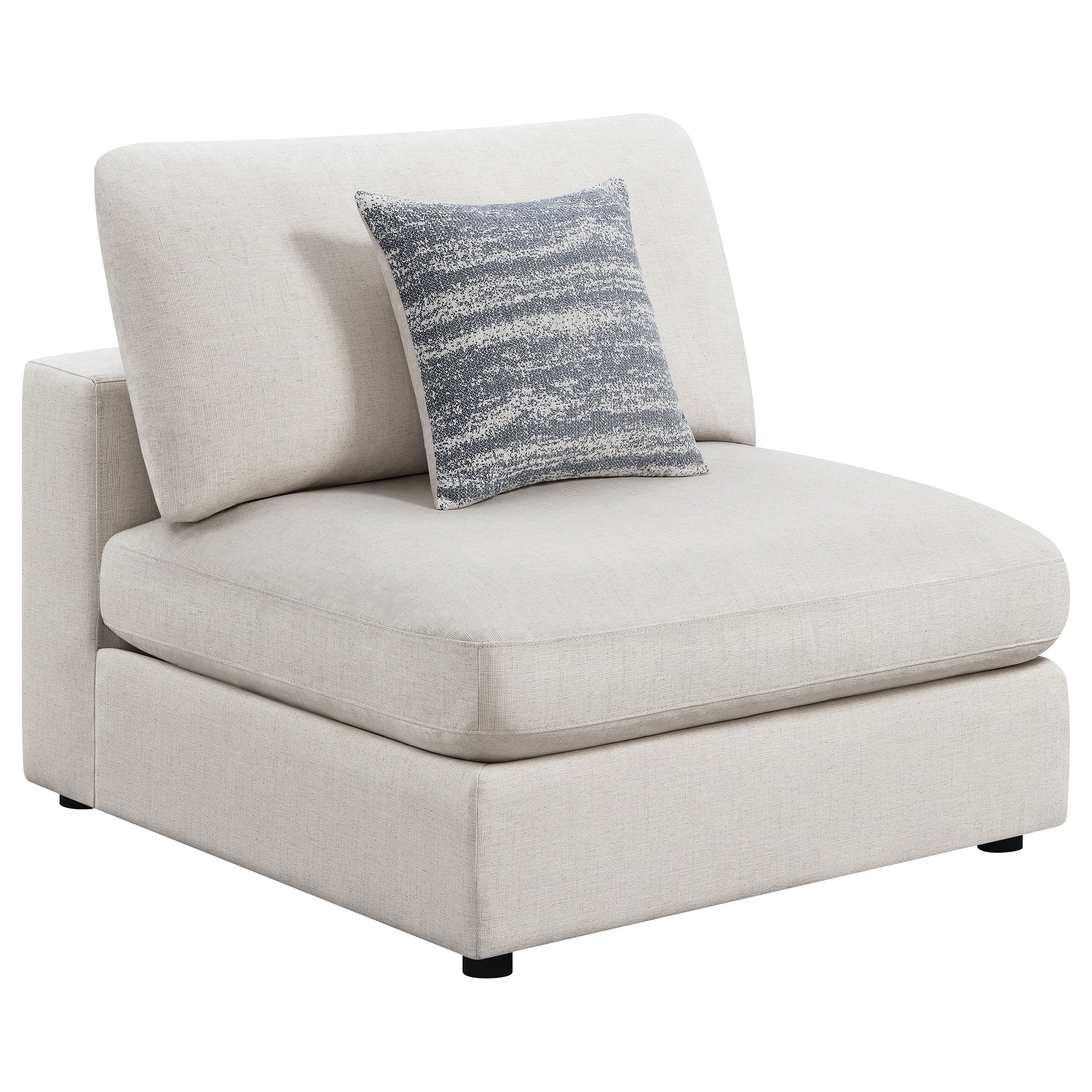 Tampa Furniture Outlet - Coaster - Serene Upholstered Armless Chair Beige - 551321