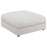 Tampa Furniture Outlet - Coaster - Serene Square Upholstered Ottoman Beige - 551323