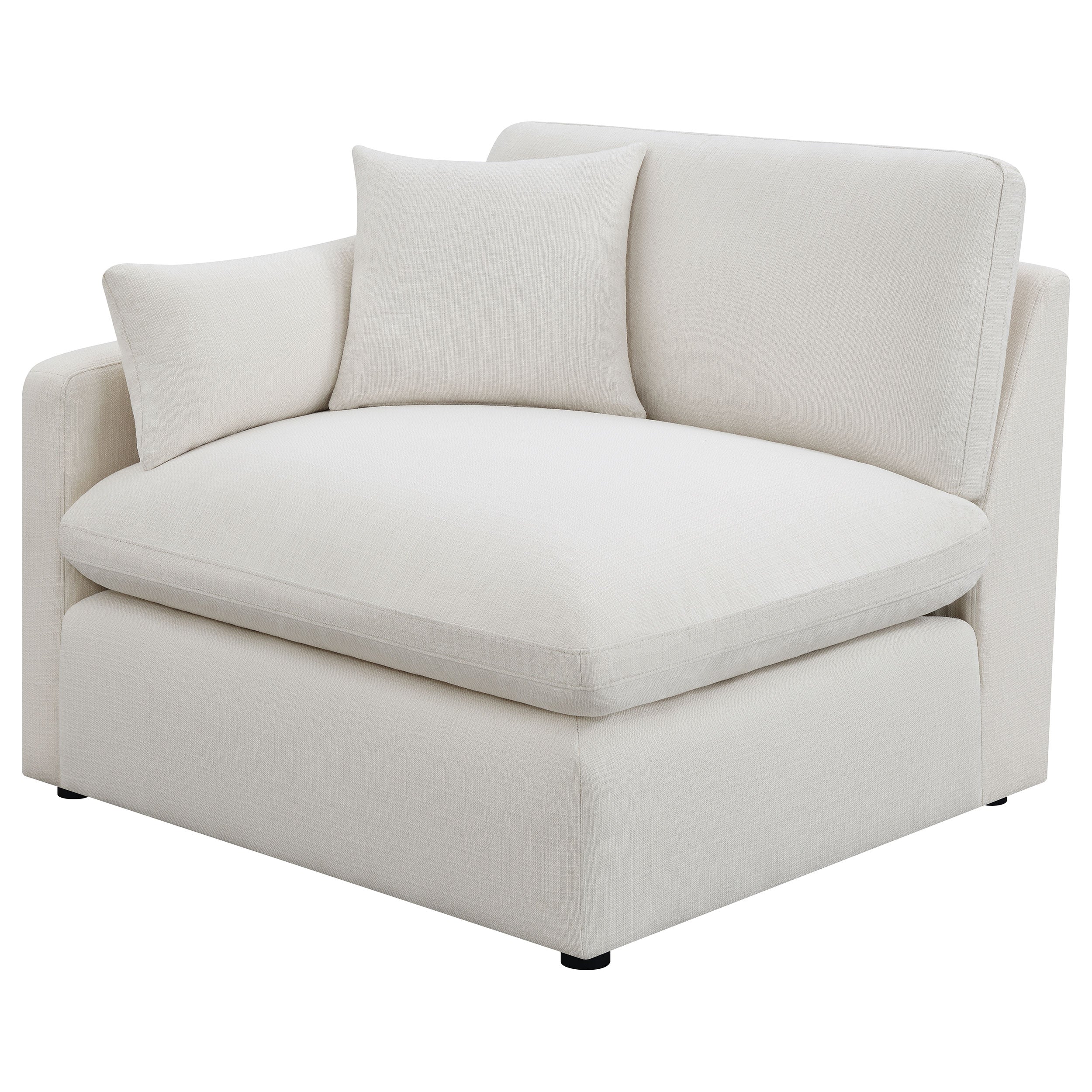 Tampa Furniture Outlet - Coaster - Hobson Upholstered LAF Chair Ivory - 551454LAF