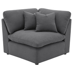 Hobson 5-piece Upholstered Modular Sectional Sofa Charcoal
