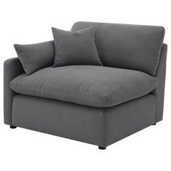 Hobson Upholstered LAF Chair Charcoal