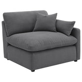Tampa Furniture Outlet - Coaster - Hobson Upholstered RAF Chair Charcoal - 551458RAF